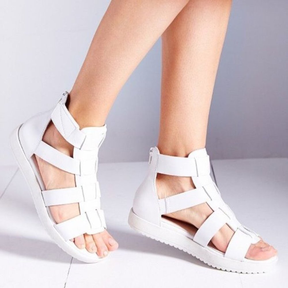 Vagabond Flora White Leather Gladiator Sandals Size 6